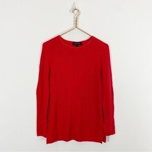 St. John 100% Cashmere Size P/XS Ribbed Red‎ Sweater Rhinestones